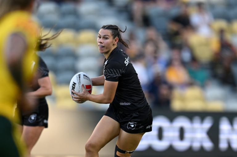 Shanice Parker playing for Kiwi Ferns